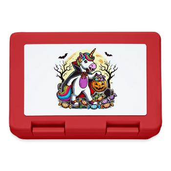 Funny Vampire Unicorn Loves Candy - Lunchbox - red - Front