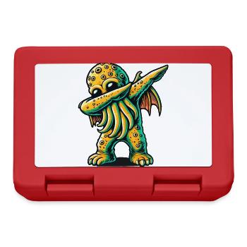 Funny Dabbing Cthulhu Dabbing Design - Lunchbox - red - Front