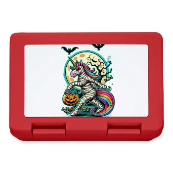 Maman licorne drôle aime les bonbons - Boîte à goûter - rouge - Devant