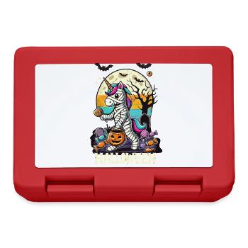 Drôle de licorne momie aime les bonbons - Boîte à goûter - rouge - Devant