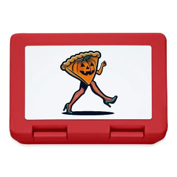 Drôle de tarte à la citrouille goule Halloween Design - Boîte à goûter - rouge - Devant