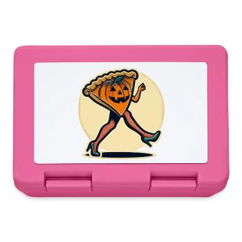 Drôle de tarte à la citrouille goule délicieux Halloween - Boîte à goûter - rose - Devant