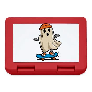 Skateboarding Lustiges Halloween Skateboarder - Brotdose - Rot - Vorne