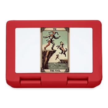 Tarotkarten Design Der Narr Halloween Vintage - Brotdose - Rot - Vorne