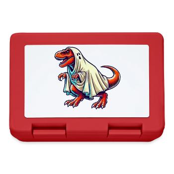 Cute Dinosaur Ghost Funny T-Rex - Lunchbox - red - Front