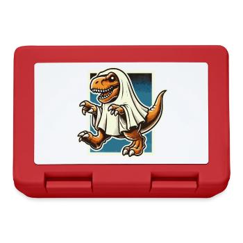 Cute Dinosaur Ghost Funny T-Rex - Lunchbox - red - Front