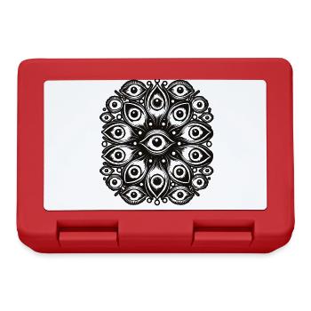 Gruselige Geister Augen Düsteres Halloween Design - Brotdose - Rot - Vorne