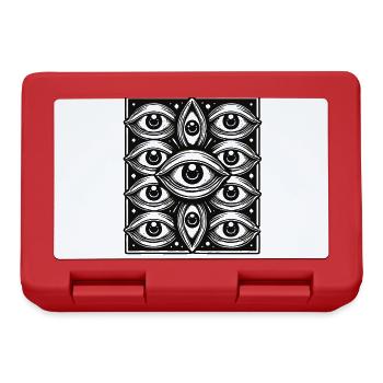 Spooky Ghosts Eyes Dark Halloween Design - Lunchbox - red - Front