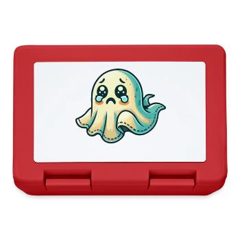 Sad Ghost Funny Ghost Design - Lunchbox - red - Front