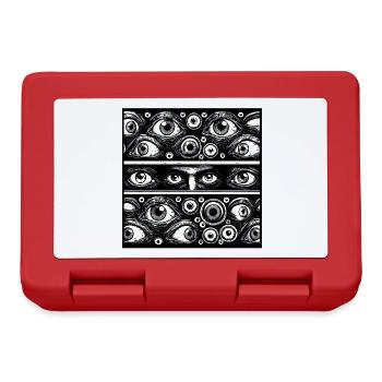 Gloomy Eyes Creepy Halloween Design - Lunchbox - red - Front