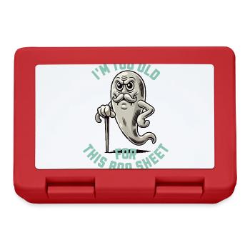 Boo Sheet Geist Lustiges Spruch Design - Brotdose - Rot - Vorne