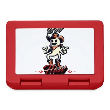 Funny Cowboy Ghost Says Boo Haw - Lunchbox - red - Front