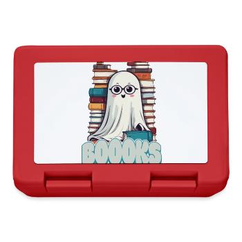 Cute Book Lover Ghost - Lunchbox - red - Front