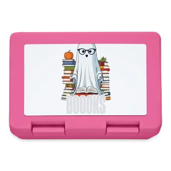 Cute Book Lover Ghost - Lunchbox - pink - Front
