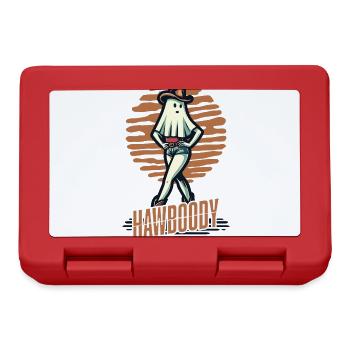 Cowboy Girl Ghost Funny Pun Saying - Lunchbox - red - Front