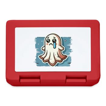 Sad Ghost Cute Weeping Ghosts - Lunchbox - red - Front