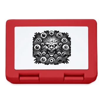 Gloomy Eyes Creepy Halloween Design - Lunchbox - red - Front