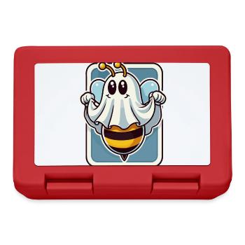 Funny Bee Ghost Cute Ghost Bee - Lunchbox - red - Front