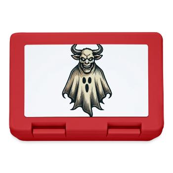 Creepy Cow Ghost Bull Sheet Costume Idea - Lunchbox - red - Front