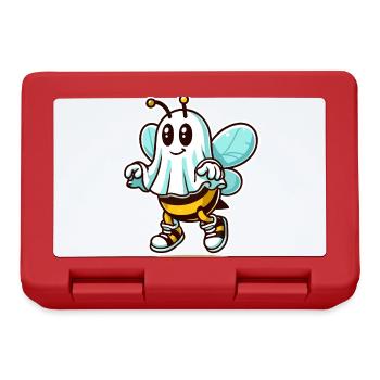 Funny Bee Ghost Cute Ghost Bee - Lunchbox - red - Front