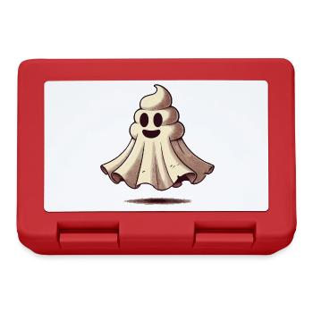 Funny Poop Pile Ghost Bull Sheet Poop - Lunchbox - red - Front