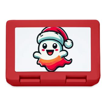 Cute Christmas Ghost Scary - Lunchbox - red - Front
