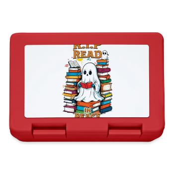 Cute book lover ghost reading in peace - Lunchbox - red - Front