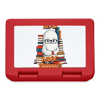 Cute Book Lover Ghost Costume Idea - Lunchbox - red - Front