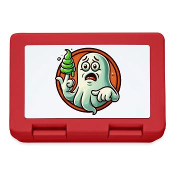 drôle boobby fantôme rétro style dessin animé booger - Boîte à goûter - rouge - Devant