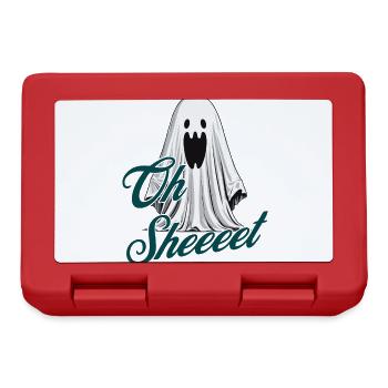 Oh Sheet Ghost Drôle Halloween Fun - Boîte à goûter - rouge - Devant