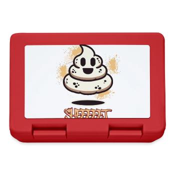 Funny Poop Pile Ghost Halloween Poop - Lunchbox - red - Front