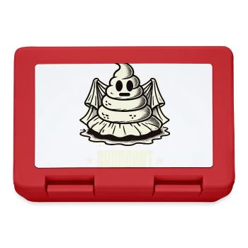 Feuille fantôme de tas de caca d’Halloween - Boîte à goûter - rouge - Devant