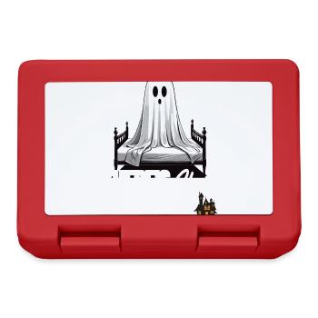 Funny Halloween Saying: There's Sheet In My Bed - Lunchbox - red - Front