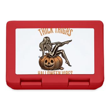Funny Halloween Thick Thighs Halloween Vibes - Lunchbox - red - Front