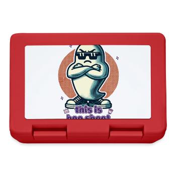 Funny Halloween Ghost Boo Sheet - Lunchbox - red - Front