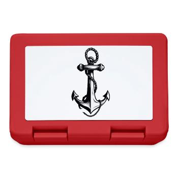 Aesthetic Anchor Design Hobby Fisherman Seafarer - Lunchbox - red - Front