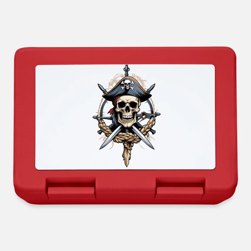 Drapeaux de pirate crâne Jolly Roger costume de pirate - Boîte à goûter - rouge