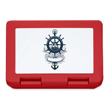 Capitaine Volant Ancre Voilier Aventure - Boîte à goûter - rouge - Devant
