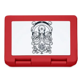 Octopus Sea Monster Hobby Fisherman Seafarer - Lunchbox - red - Front