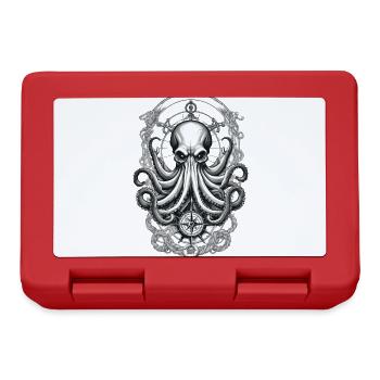 Octopus Sea Monster Hobby Fisherman Seafarer - Lunchbox - red - Front