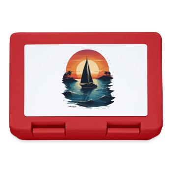 Sunset Sailing Adventure Sea - Lunchbox - red - Front