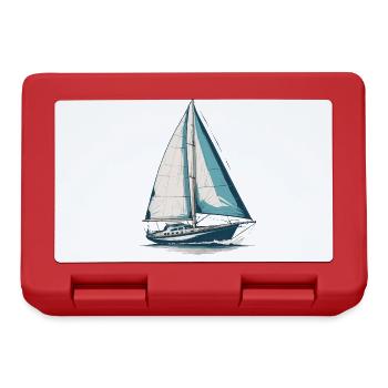 Elegant sailing yacht for sailing lovers - Lunchbox - red - Front