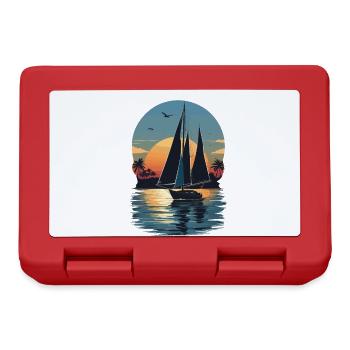 Segeln Sonnenuntergang Paradies - Brotdose - Rot - Vorne
