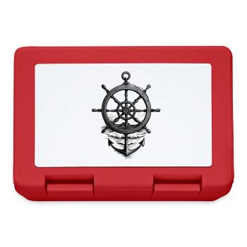 Conception d’un marin des Maritimes avec ancre et volant - Boîte à goûter - rouge - Devant