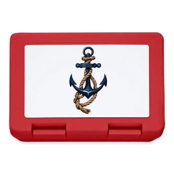 Aesthetic Anchor Design Hobby Fisherman Seafarer - Lunchbox - red - Front