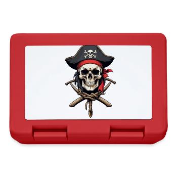 Pirate Flags Skull Jolly Roger Pirate Costume - Lunchbox - red - Front