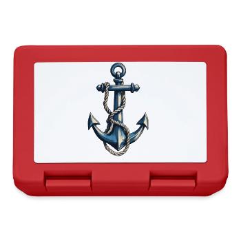 Vintage Anchor Design Hobby Fisherman Seafarer - Lunchbox - red - Front