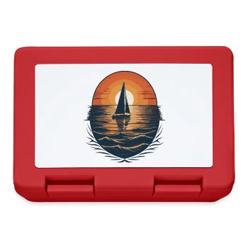 âAventure en voilier au coucher du soleil - Boîte à goûter - rouge - Devant