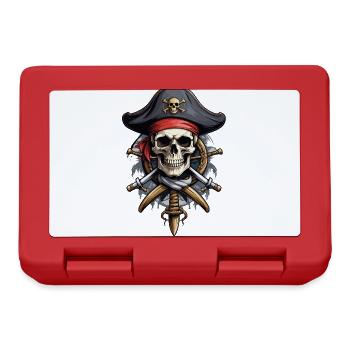 Drapeaux de pirate crâne Jolly Roger costume de pirate - Boîte à goûter - rouge - Devant