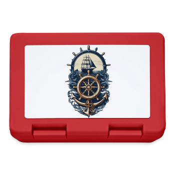 aventure nautique voilier boussole - Boîte à goûter - rouge - Devant